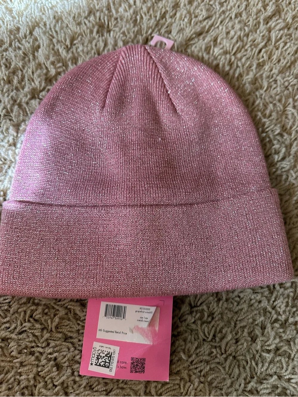NWT KATE SPADE METALLIC BOW FLOWER STUD HAT